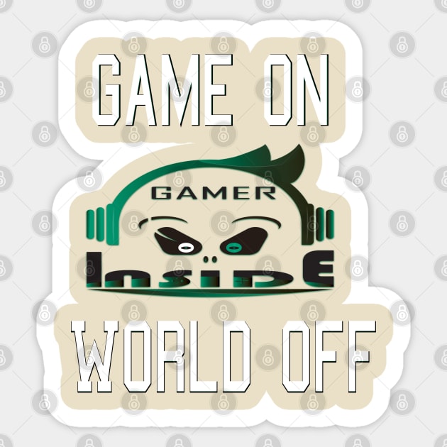 Game On Embrace Your 'Gamer Inside, cool gamers lover Sticker by Mirak-store 